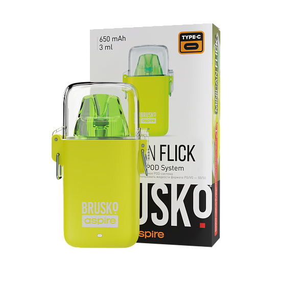 Купить Brusko Minican Flick 650mAh 3мл (Желтый)