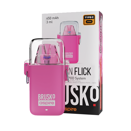Купить Brusko Minican Flick 650mAh 3мл (Розовый)