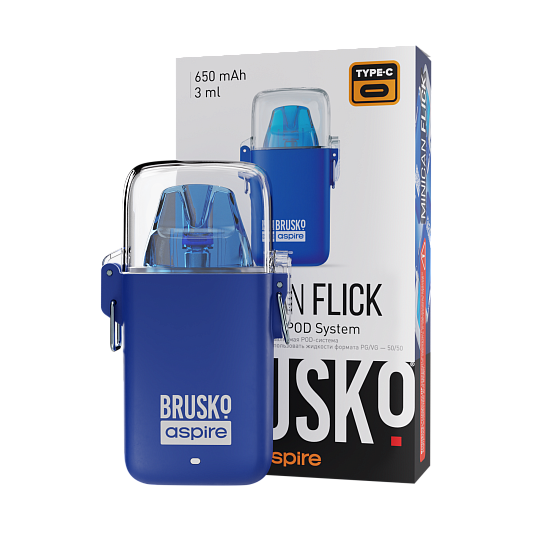 Купить Brusko Minican Flick 650mAh 3мл (Синий)