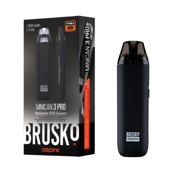 Купить Brusko Minican 3 PRO 900 mAh 3мл (Черный)