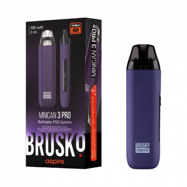 Купить Brusko Minican 3 PRO 900 mAh 3мл (Фиолетовый)
