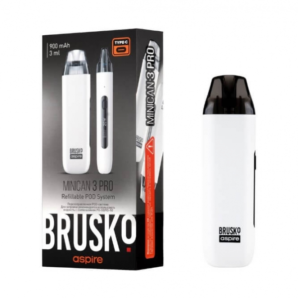 Купить Brusko Minican 3 PRO 900 mAh 3мл (Белый)