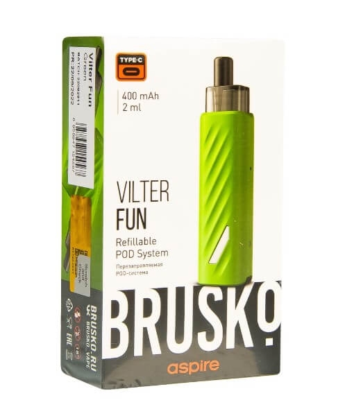 Купить Brusko Vilter Fun 400 mAh 2мл (Зелёный)